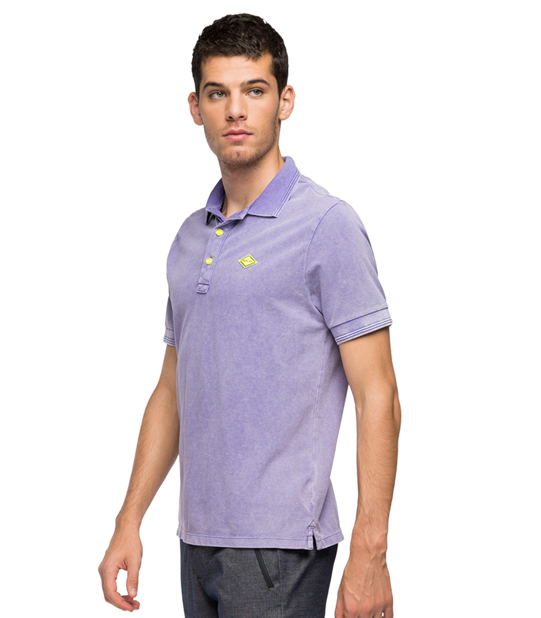 ガーメントダイ コットンピケ ポロシャツ 詳細画像 パープル 3